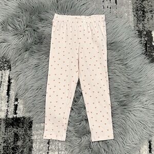 Lucky Jade Girls Pink Leggings With Hearts Design Size 2/3T NEW
